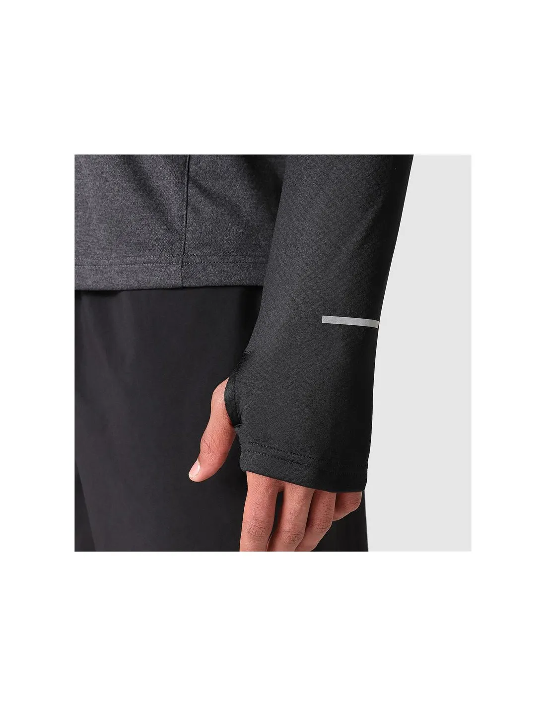 CAMISETA DE RUNNING THE NORTH FACE 14 ZIP RUN NEGRO HOMBRE