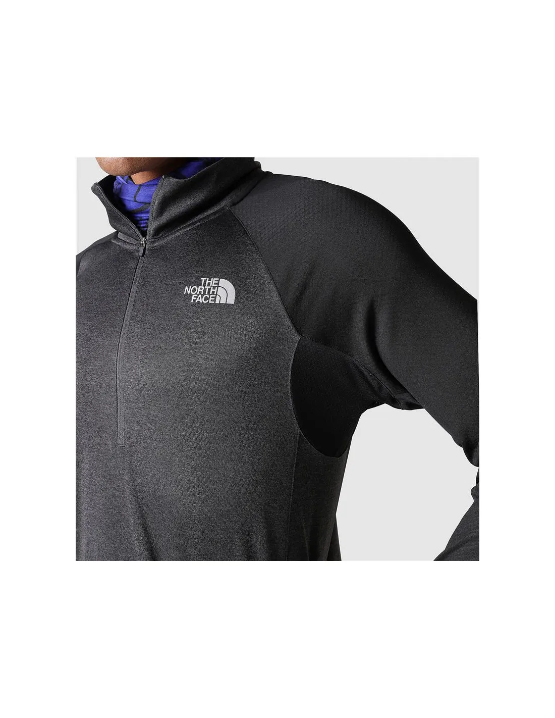CAMISETA DE RUNNING THE NORTH FACE 14 ZIP RUN NEGRO HOMBRE