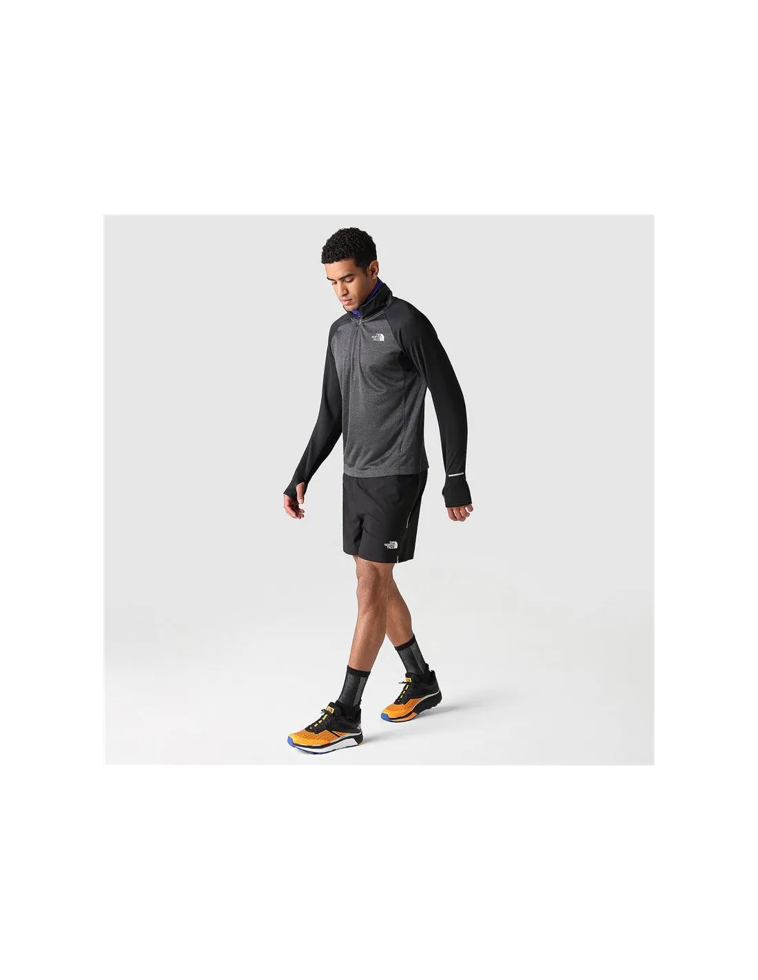 CAMISETA DE RUNNING THE NORTH FACE 14 ZIP RUN NEGRO HOMBRE