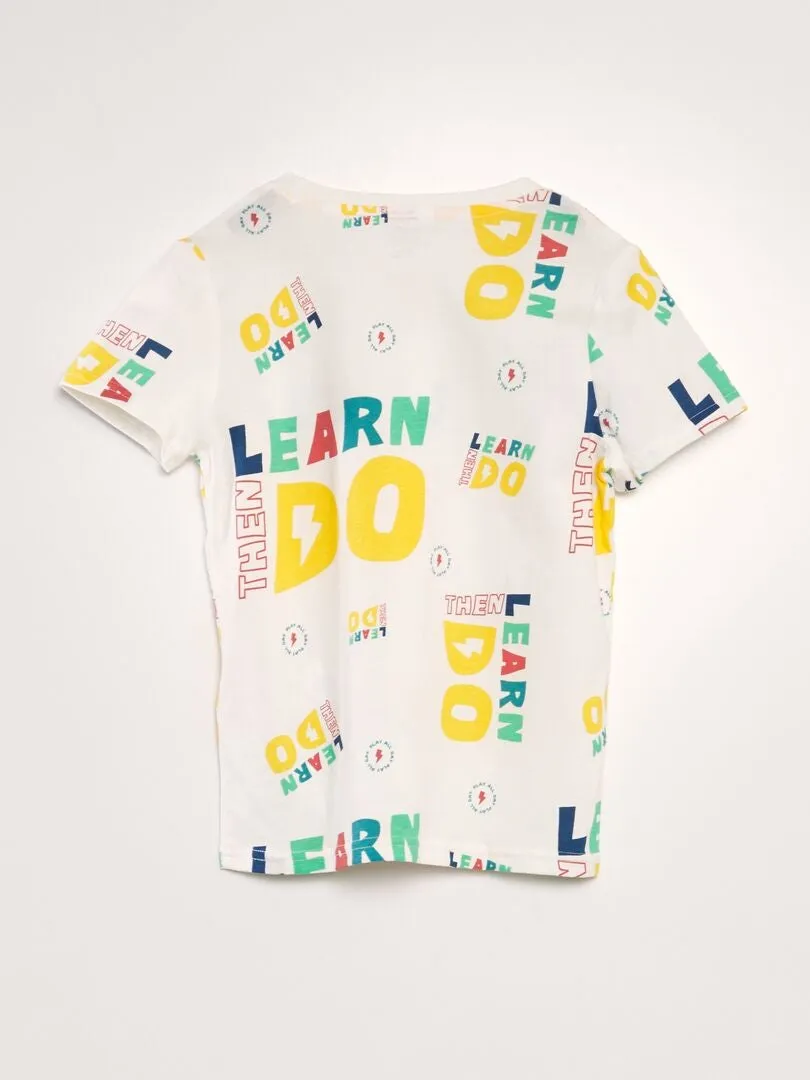 CAMISETA ESTAMPADA  BLANCO