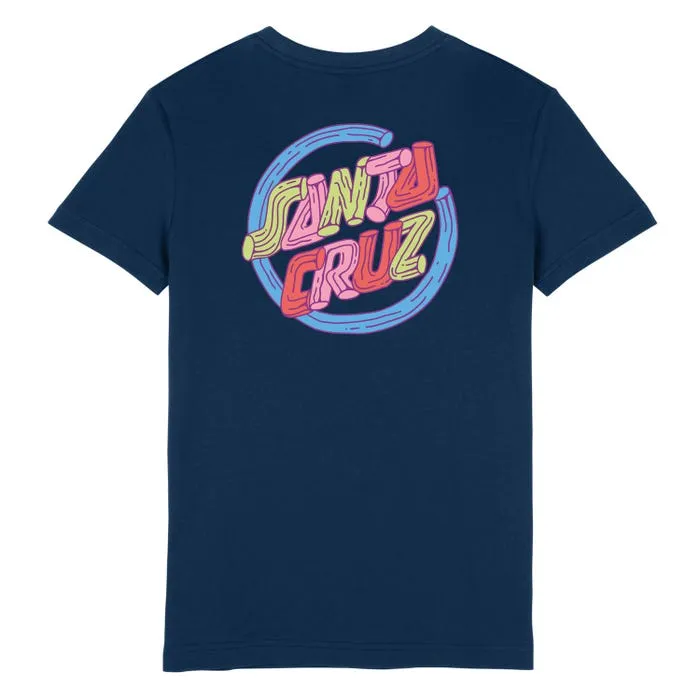 CAMISETA SANTA CRUZ SKATE MUJER MANGA CORTA TUBOLAR DOT TSHIRT REFSCA WTE 2213 NAVYMARINO