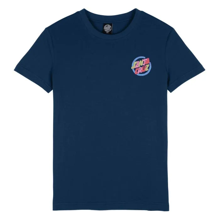 CAMISETA SANTA CRUZ SKATE MUJER MANGA CORTA TUBOLAR DOT TSHIRT REFSCA WTE 2213 NAVYMARINO