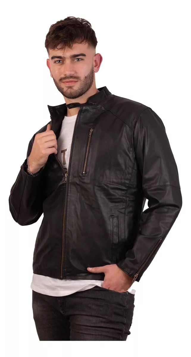 CAMPERA DE CUERO DE VACA HOMBRE, CUERO VACUNO 100%  GABRI