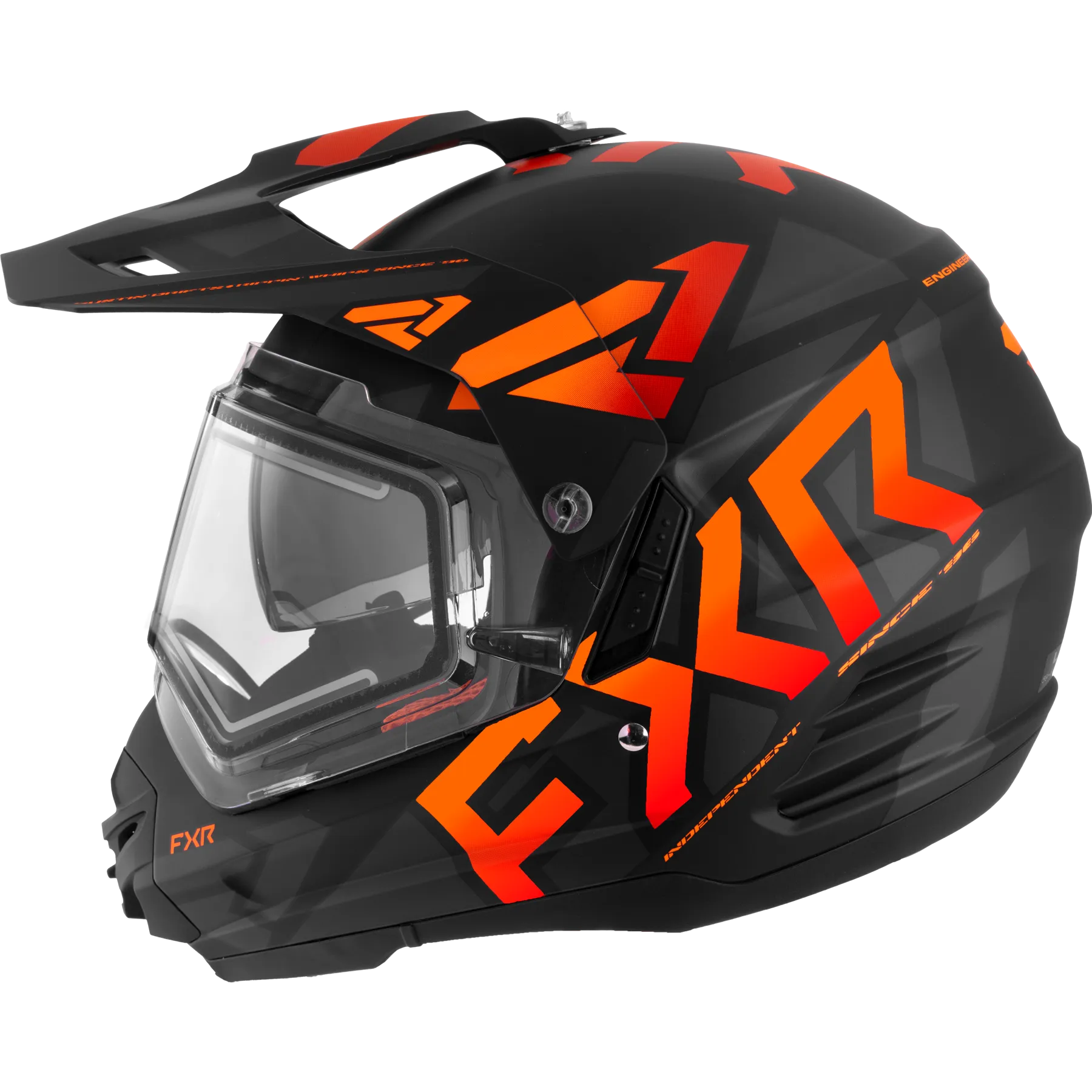 CASCO DE CROSS FXR TORQUE X TEAM ELEC SHIELD NEGRONARANJA 