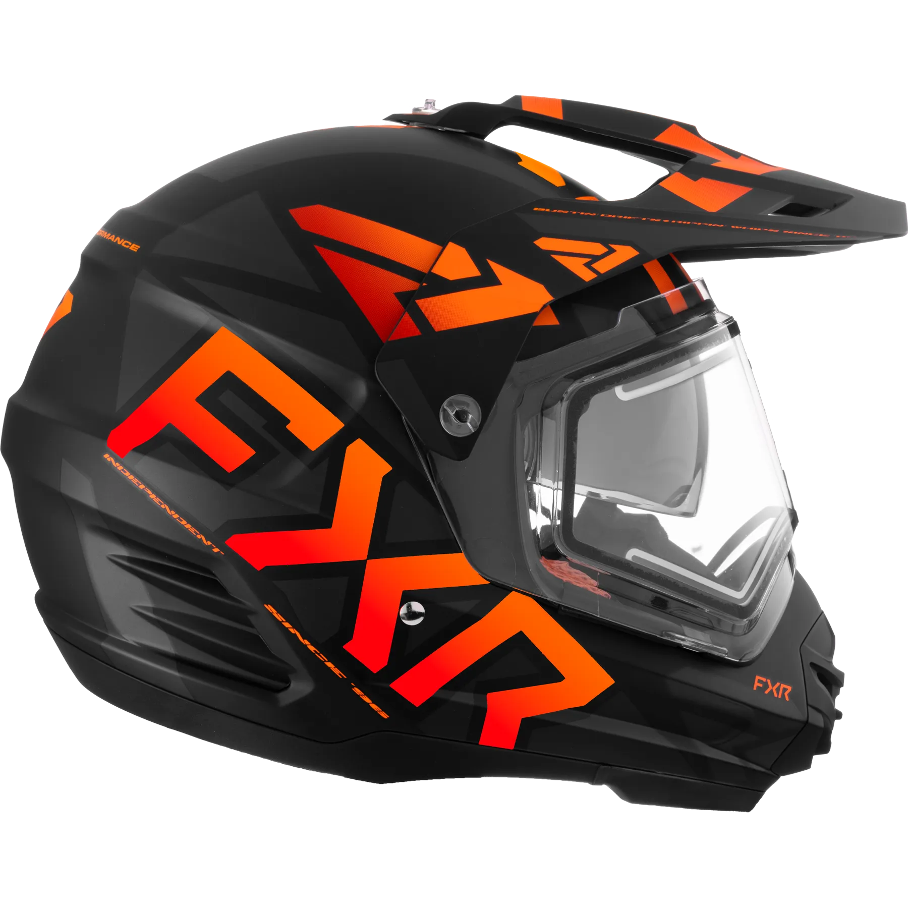 CASCO DE CROSS FXR TORQUE X TEAM ELEC SHIELD NEGRONARANJA 