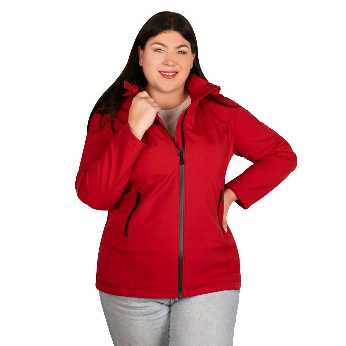 Chamarra Softshell Con Gorro Desmontable Ajustable Greenlader Mujer