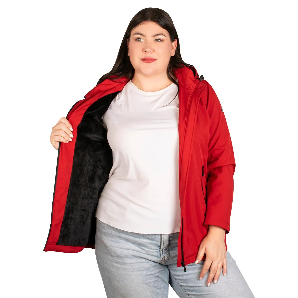 Chamarra Softshell Con Gorro Desmontable Ajustable Greenlader Mujer
