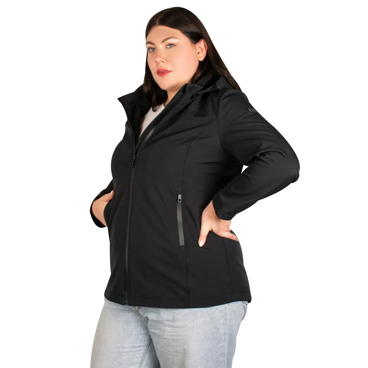 Chamarra Softshell Con Gorro Desmontable Ajustable Greenlader Mujer