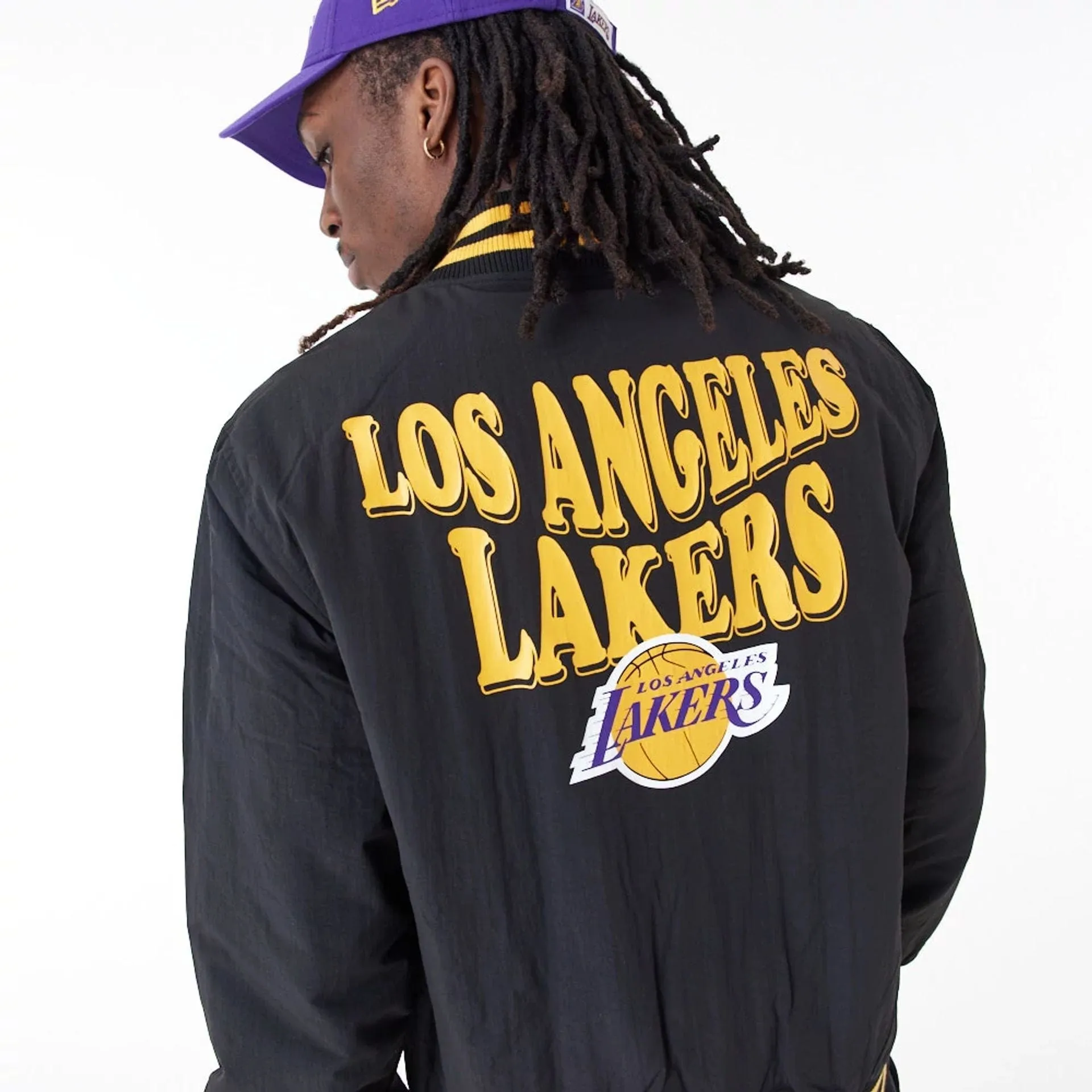 Chaqueta Bomber LA Lakers NBA Script