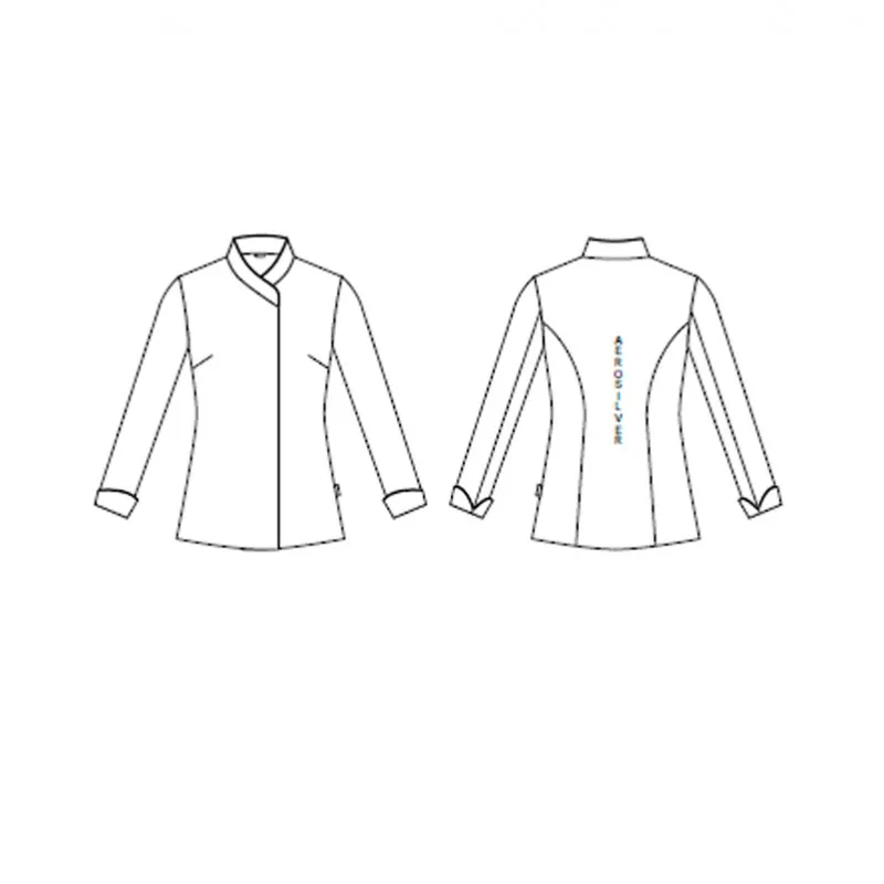 CHAQUETA COCINERA BLANCA CON VIVOS CONTRASTE DANA  GARY'S