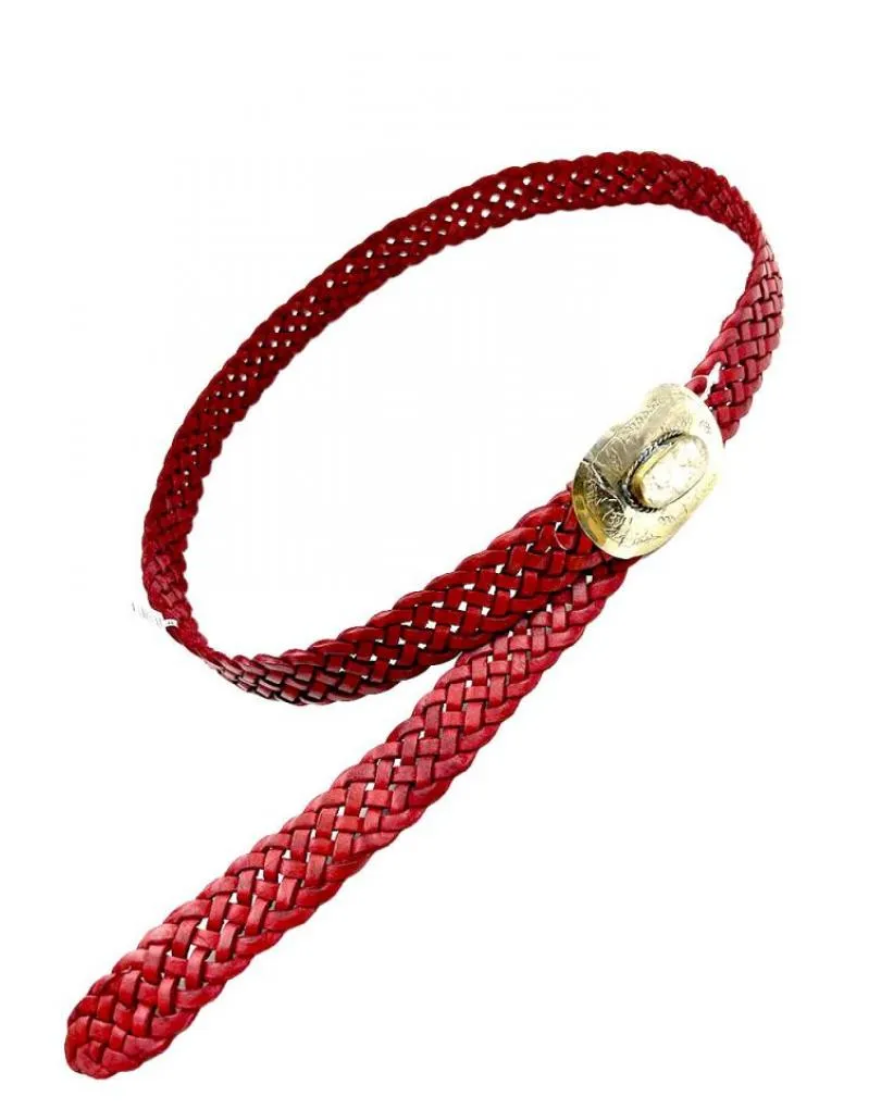 CINTURONES PIEL ROJOS MUJER Y HOMBRE UNISEX ESTRECHOS PARA PANTALONES