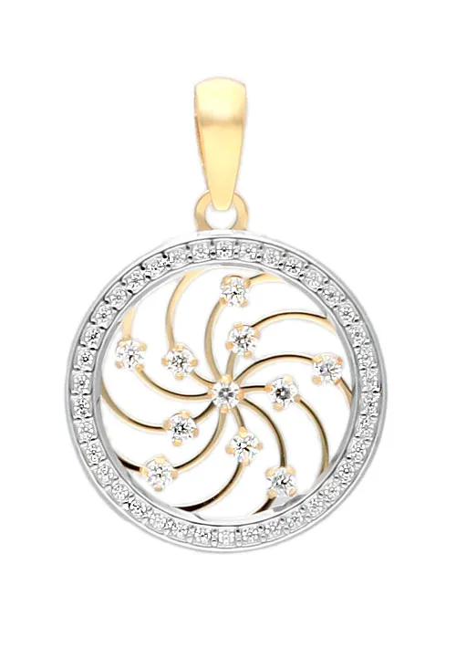 COLGANTE ORO BLANCO Y AMARILLO CON CIRCONITAS 002_83975G