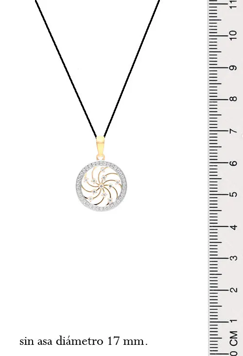 COLGANTE ORO BLANCO Y AMARILLO CON CIRCONITAS 002_83975G