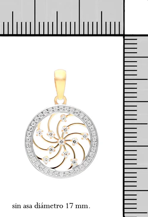 COLGANTE ORO BLANCO Y AMARILLO CON CIRCONITAS 002_83975G