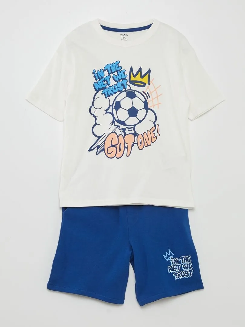 CONJUNTO DE PIJAMA  2 PIEZAS  BLANCO