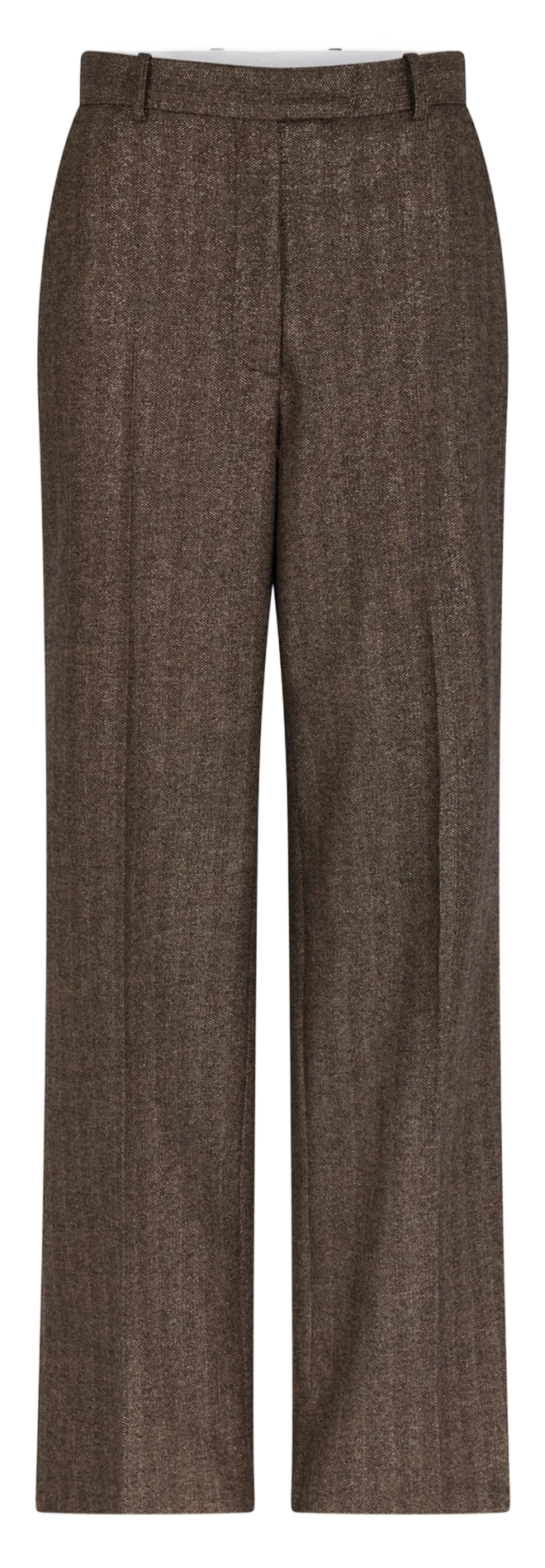 DALI  PANTALóN RECTO CON ESTAMPADO DE ESPIGA EN MARRON