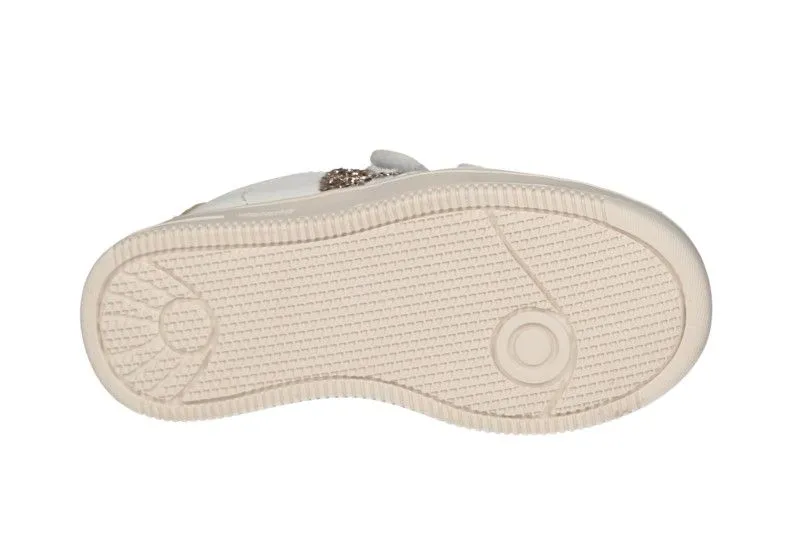 Deportivo Dos Velcros Blanco Pala Picaditos Lateral Glitter