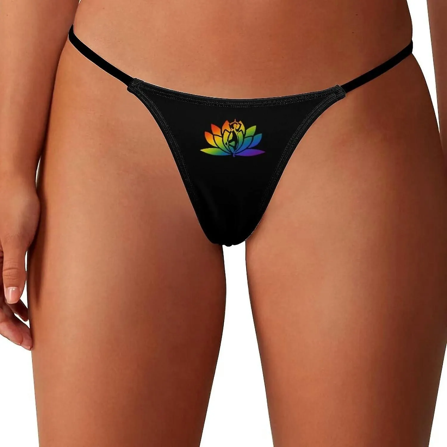 DOING YOGA OVER LOTUS FLOWER GSTRING THONGS WOMEN'S TBACK UNDERWEAR PANTYGT116