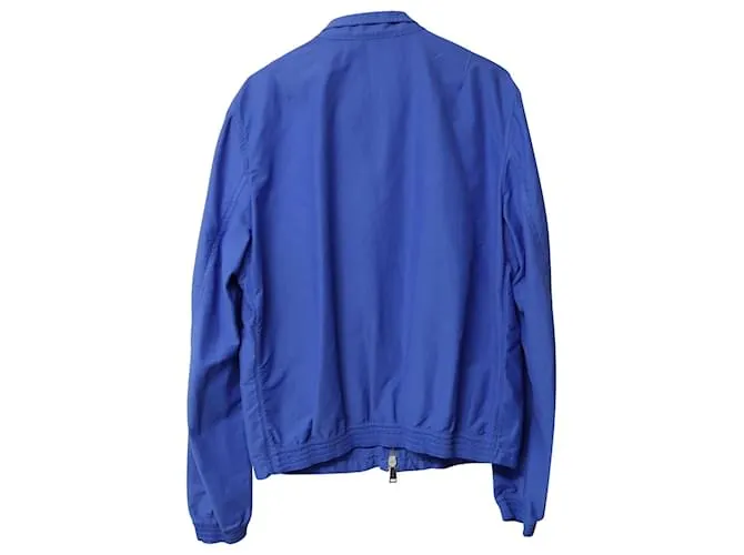 Dsquared2 Chaqueta con cremallera de algodón azul 