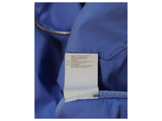 Dsquared2 Chaqueta con cremallera de algodón azul 