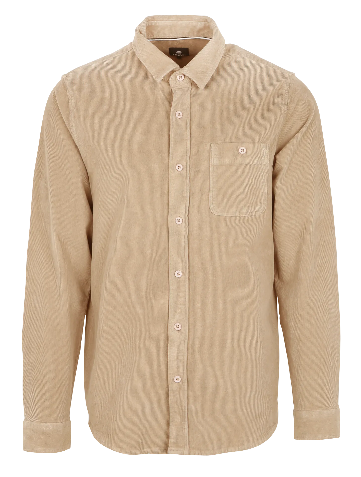 FAGUO ONCA  CAMISA DE PANA CON CUELLO CLáSICO EN BEIGE