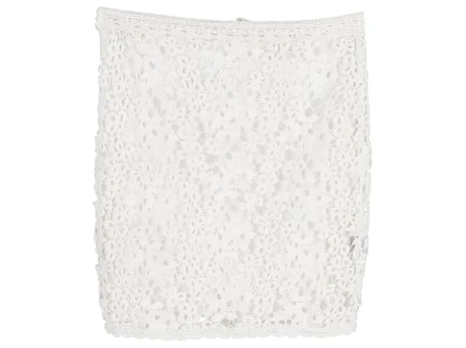 Falda bordada Isabel Marant Etoile de algodón blanco 