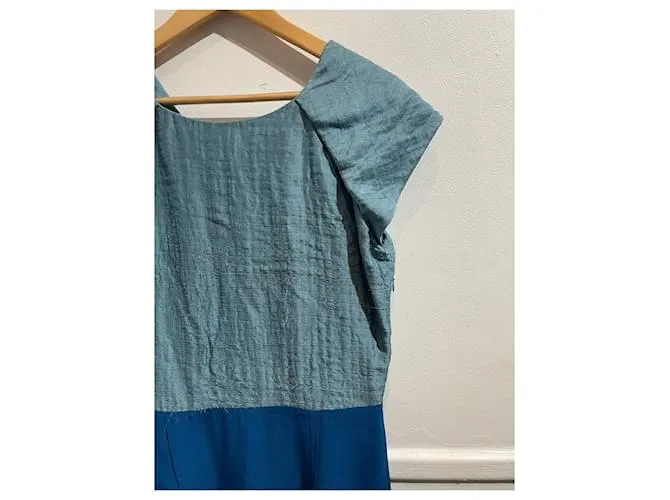 FENDI Vestidos T.ÉL 44 Seda Azul 