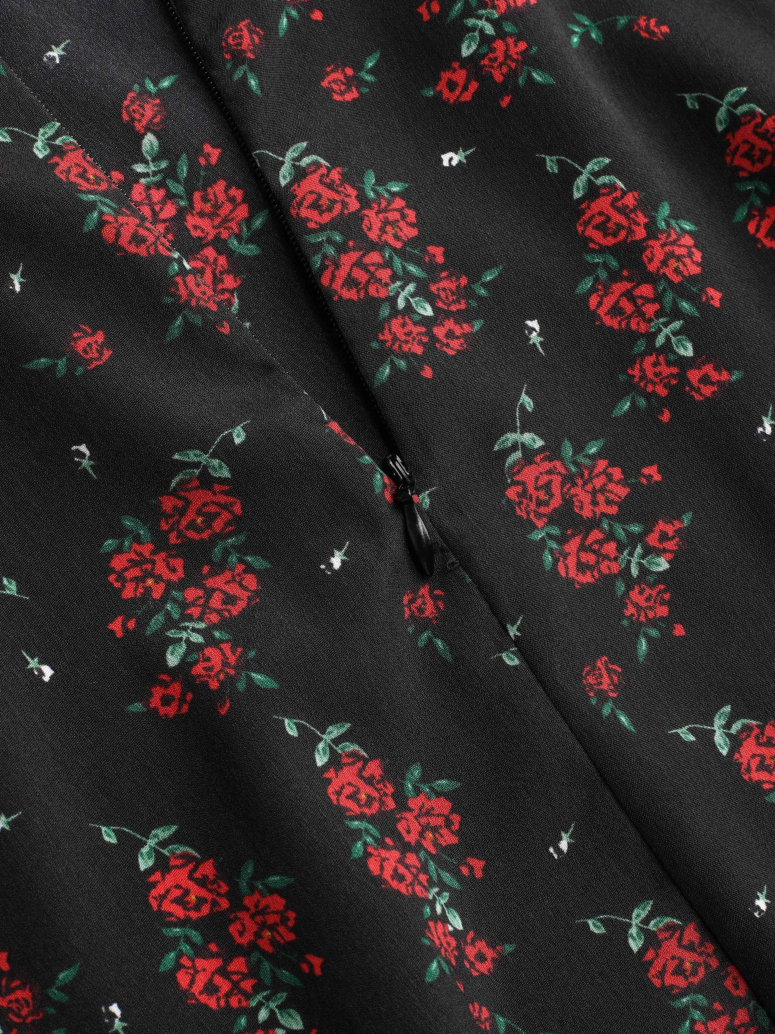 Floral Sweetheart Split Vestido Maxi Curvy