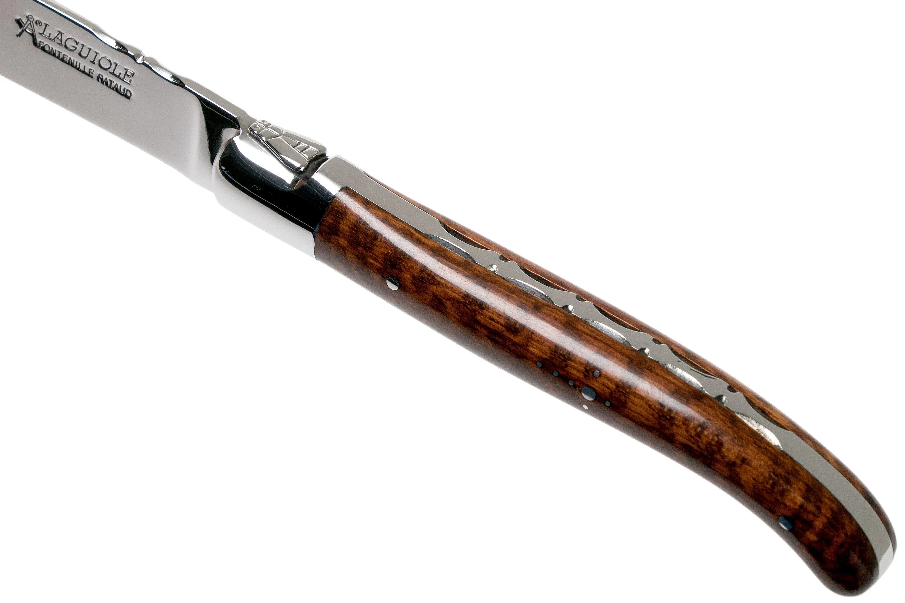 Fontenille Pataud Laguiole 2dlg juego de cuchillos para carne amourette madera de serpiente, LTC2A