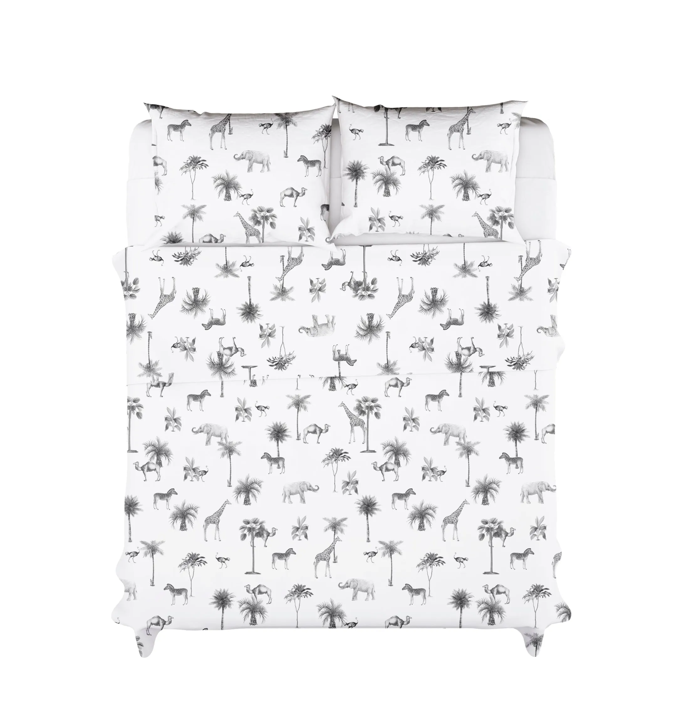 FUNDA NóRDICA REVERSIBLE PERCAL 200H CAMA 90  BLANCA ANIMALES