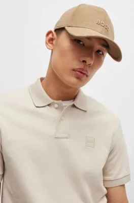 Gorra de pana fina con logo bordado