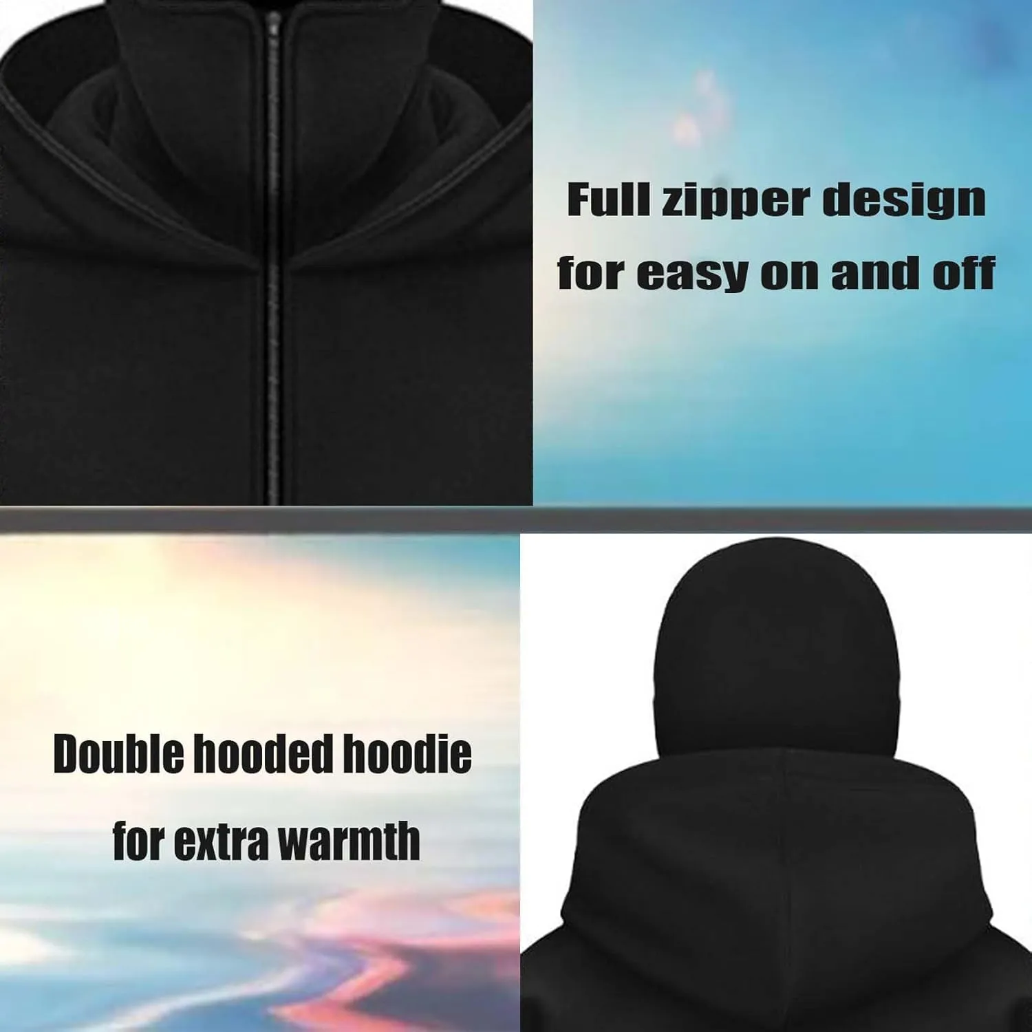GTKRMXOB Pasamontañas con Capucha para Hombre Abrigo Activo para F.ai.r.y T.a.il Sudadera A Prueba De Viento Tops De Colores En 