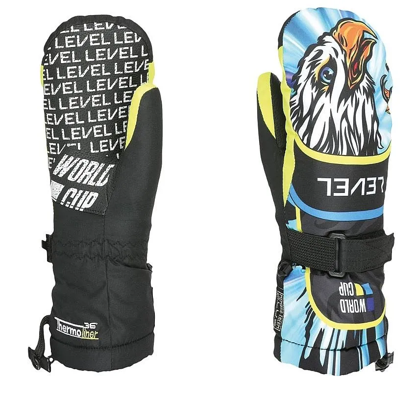 GUANTES LEVEL JUNIOR MITT  YELLOW/BLUE  UNISEX JUNIOR