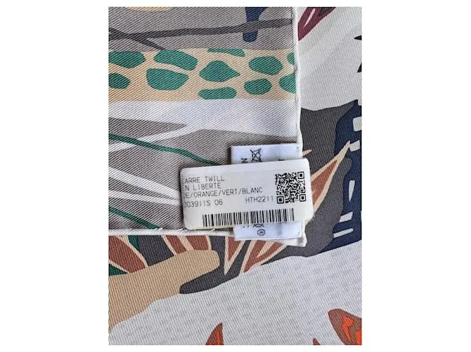 Hermès ¡En Libertad! Blanco Beige Verde Naranja 