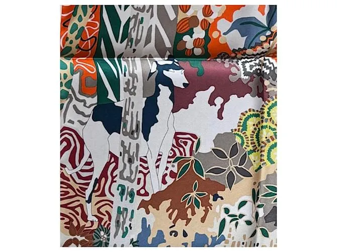 Hermès ¡En Libertad! Blanco Beige Verde Naranja 