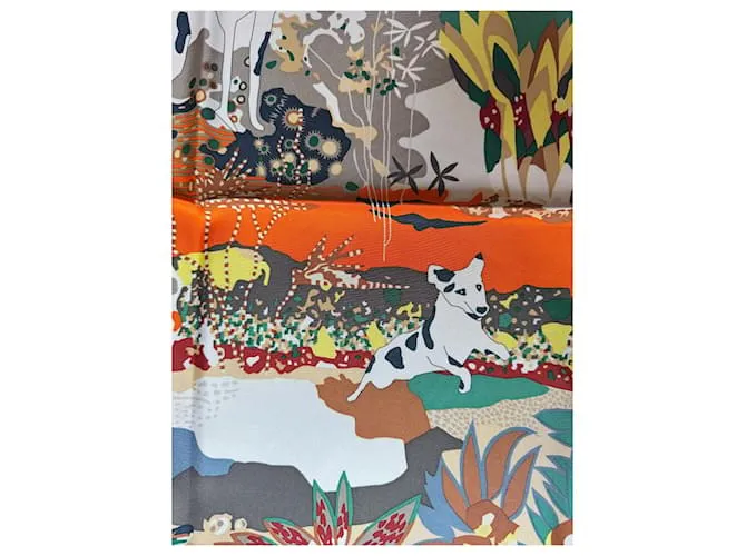 Hermès ¡En Libertad! Blanco Beige Verde Naranja 