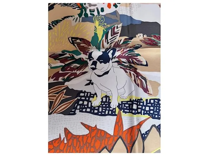 Hermès ¡En Libertad! Blanco Beige Verde Naranja 