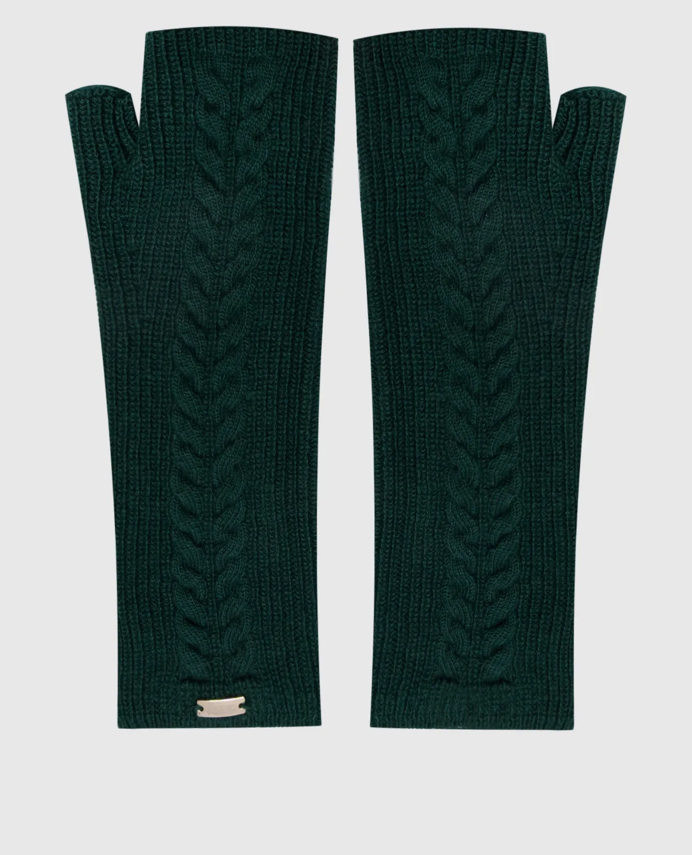 Herno Green mittens made of wool with a textured pattern