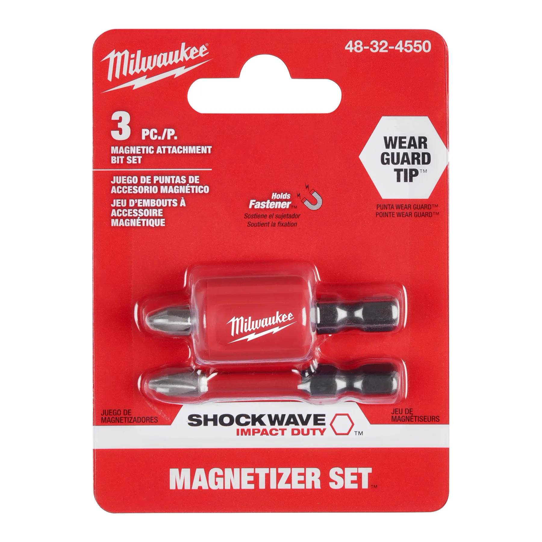 Juego de 3 piezas de accesorio magnético y broca PH2 SHOCKWAVE Impact Duty™