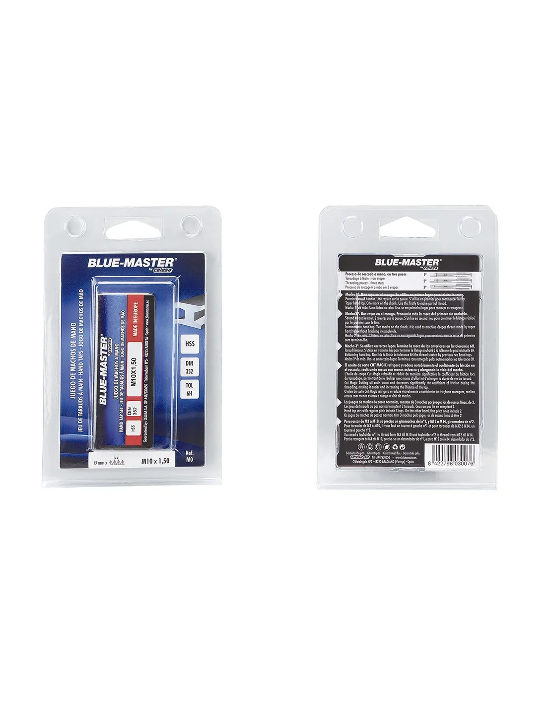 JUEGO MACHOS HSS M8X1,25 BLISTER