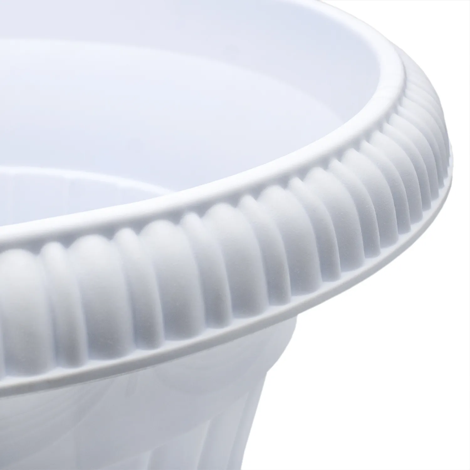 Macetero Rendondo Copa De Plastico 48 Cm Blanco