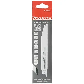 MAKITA  B07250  JUEGO DE HOJAS DE SIERRA DE SABLE, HM, 152 MM, 18 DIENTES / PULGADA, DIENTE ESTáNDAR, 2 PIEZAS