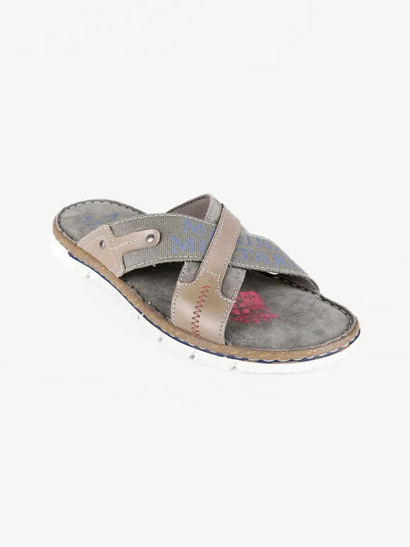 Marina Militare Zapatillas de piel con banda tejida