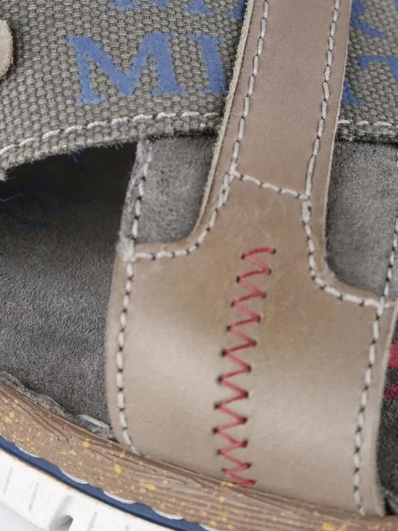 Marina Militare Zapatillas de piel con banda tejida