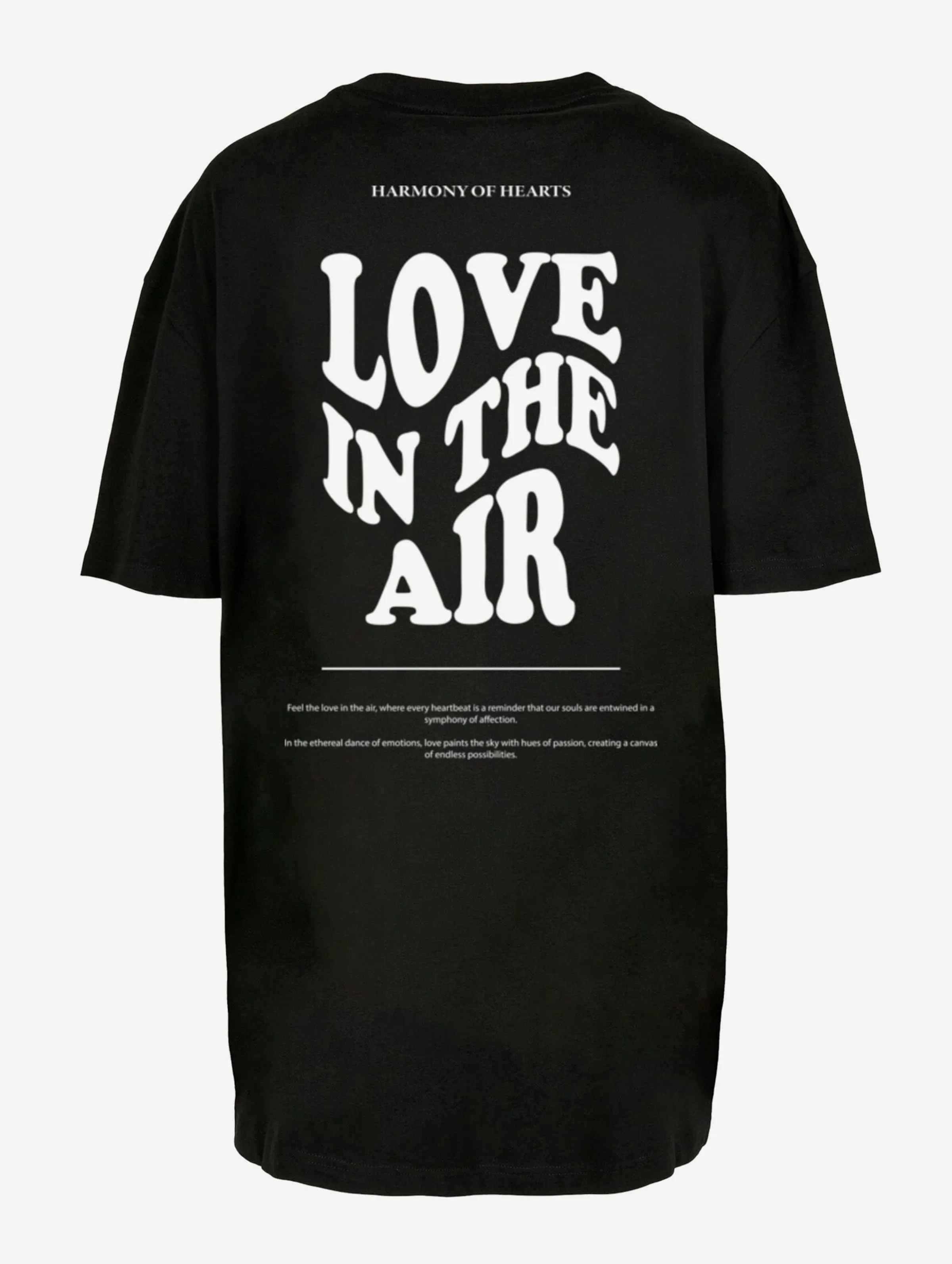MERCHCODE LADIES LOVE IN THE AIR OVERSIZED BOYFRIEND TSHIRTS
