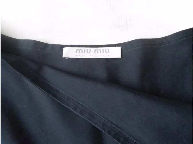 Miu Miu Falda de algodon Azul 