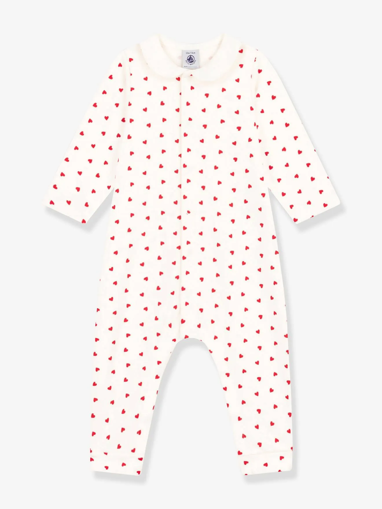 MONO LARGO CON PEQUEñOS CORAZONES PARA BEBé  PETIT BATEAU