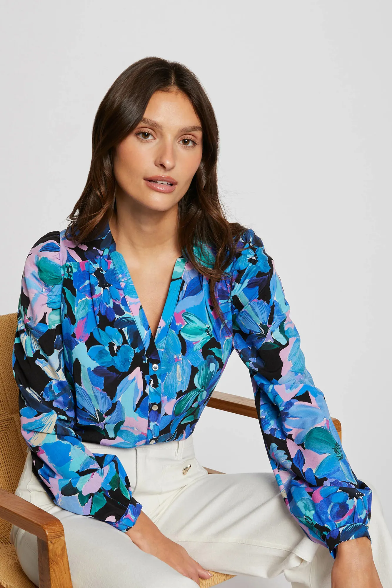 Morgan Camisa escote en V estampada