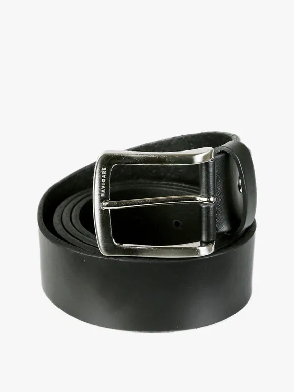 Navigare Cinturón de cuero negro para hombre