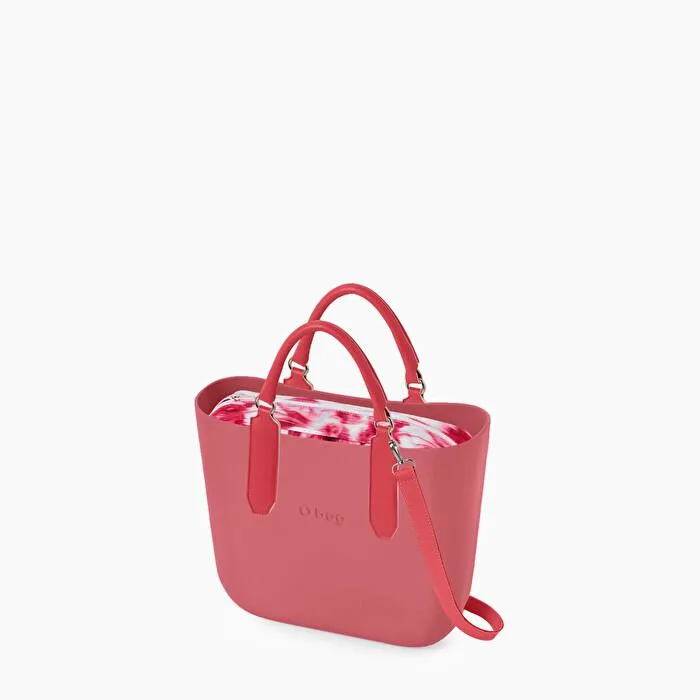 O bag amaranto crepe de chine mango corto